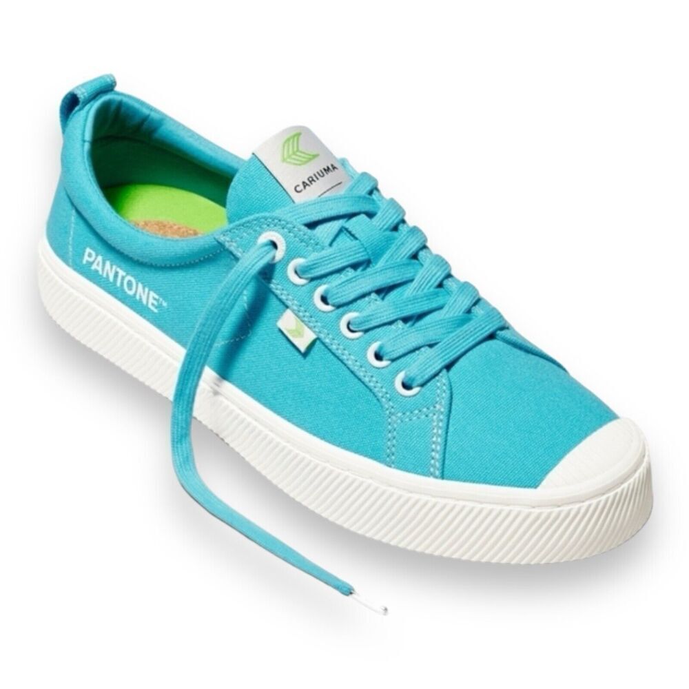 Cariuma x Pantone WMNS 12 Capri Blue‎ Oca Low Canvas Contrast Thread Sneakers